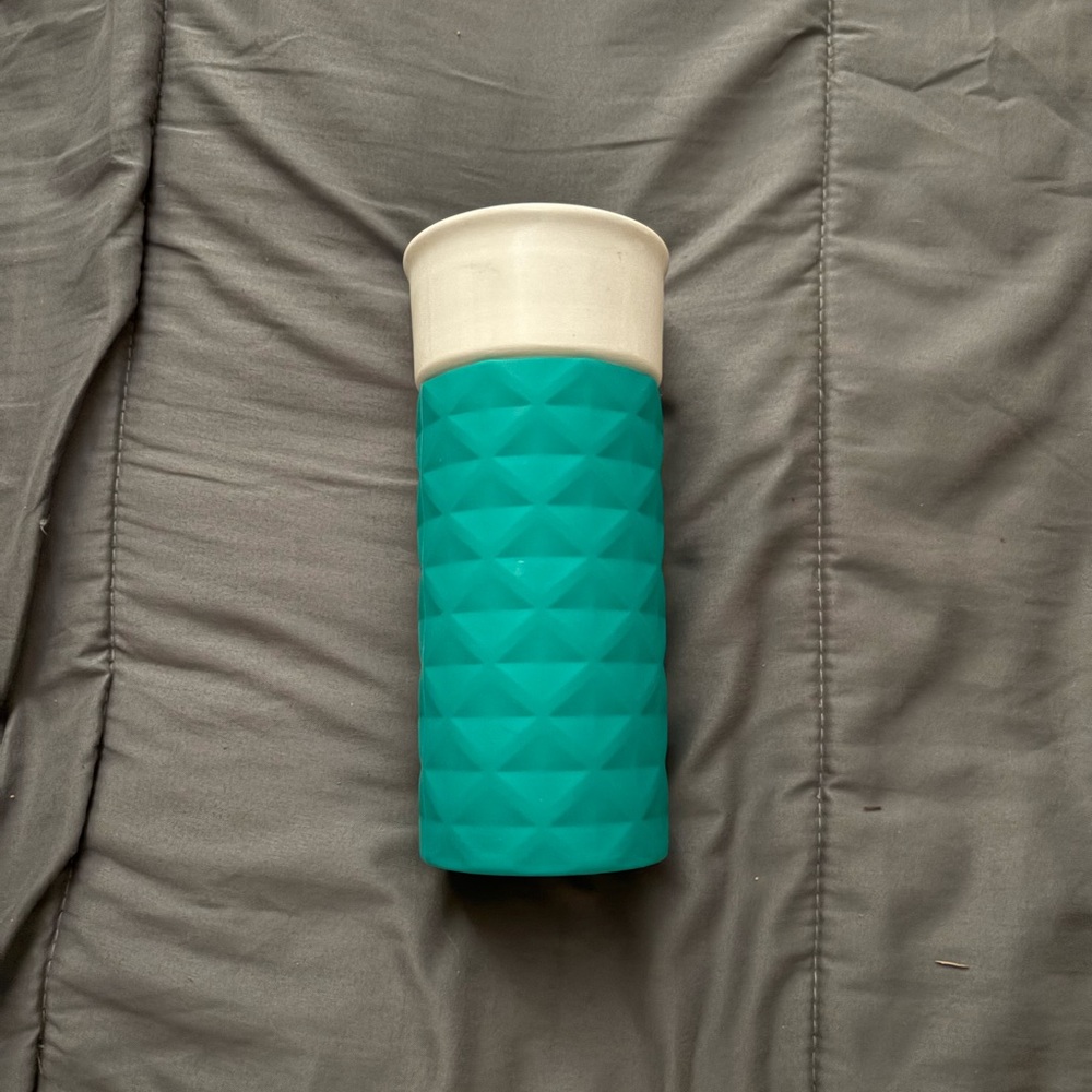 Ceramic and rubber Teal Travel Mug
